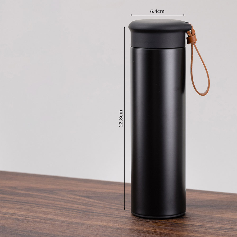 فلاسک تبلیغاتی استیل دوجداره بند چرمی کد FL-103 - تصویر 3